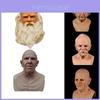 Máscara de Rosto de Velho de Látex Realista Para Fantasia Cosplay Halloween Material de Alta Qualidade