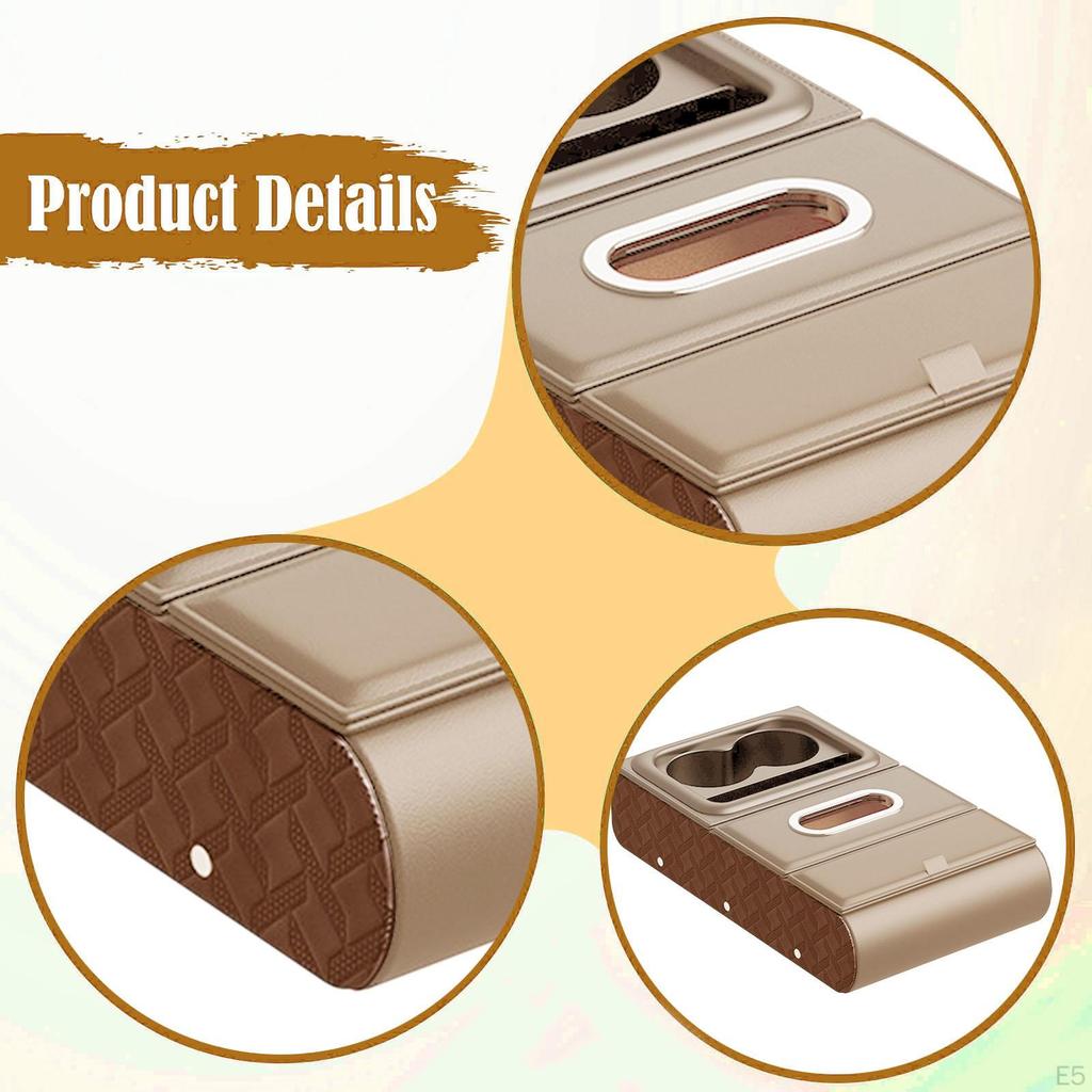Car Armrest Storage Box Arm Rest Cover Separation System Organizer Tissue for Auto Truck