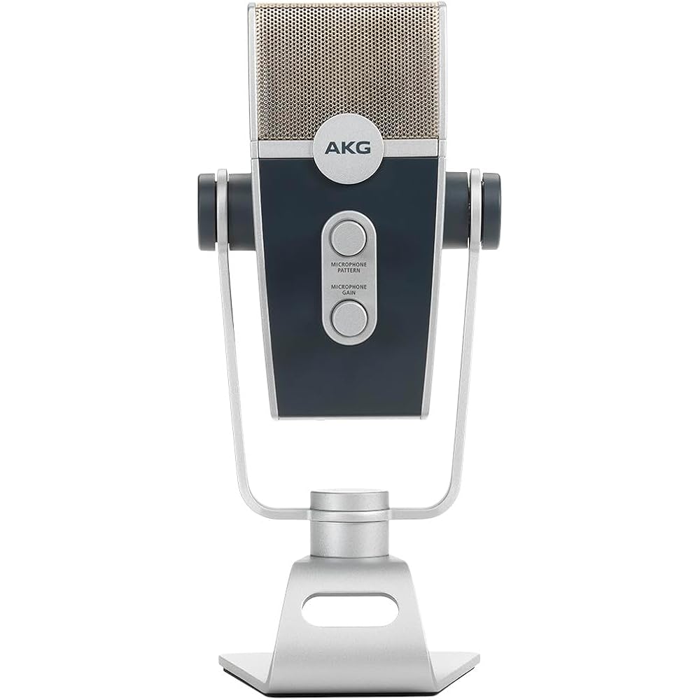 AKG LYRA C44 USB Condenser Microphone Blucoil Pop Filter Windscreen 3-FT USB 2.0 Type-A Extension...