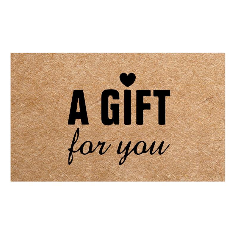 Black Thank You Greeting Cards, 50 Sheets/Pack