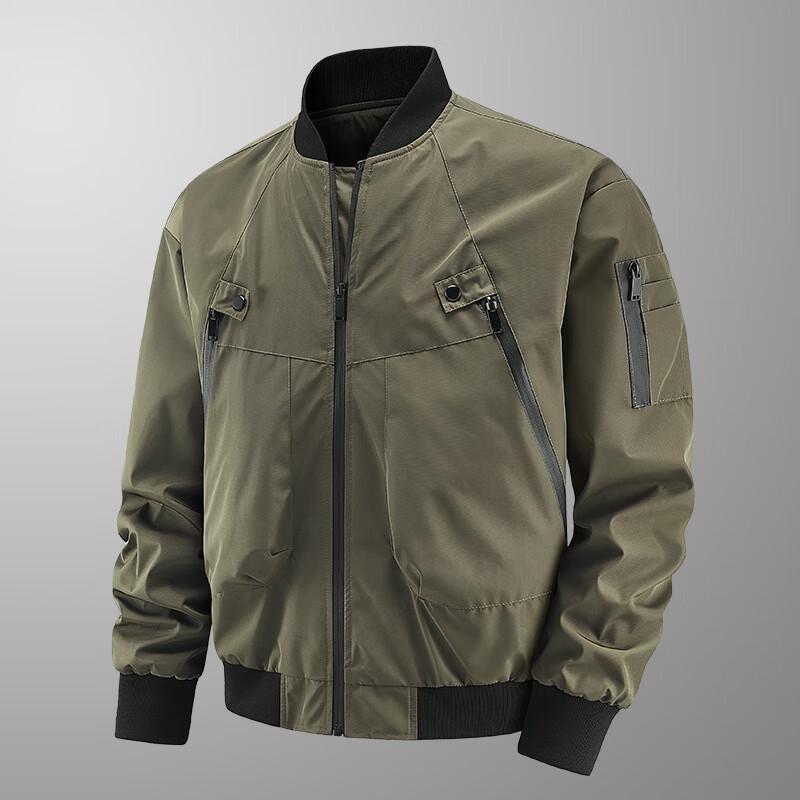 JOHLIN DREAM Men s Slim Fit Casual Baseball Collar Jacket 2XL