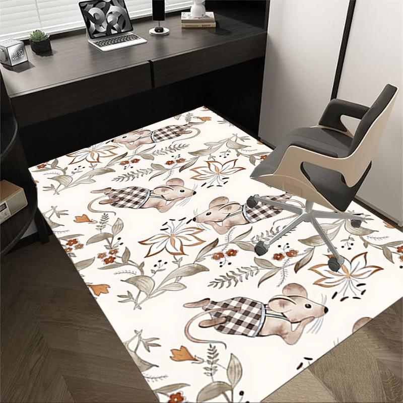 1PC Mouse Floral Extra Large Non-Slip Floor carpet, Office, family, bedroom, Studio Large Area Rug,Longlasting Material-J0320 60cm by 90cm