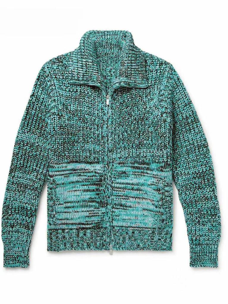 2024 Trendy Men's Knit Lapel Sweater Coat - Loose Fit for Spring and Autumn