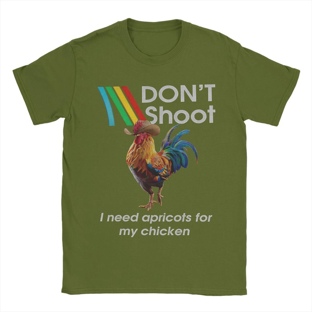 Don Shoot Game Arc Raiders Rooster TShirts Men Vintage Cotton Tees Round Neck Short Sleeve T Shirts Adult Clothing