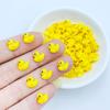 100pcs Cabochons Yellow Duck Resin Ornament Cartoon Duck Resin Figurines  Nail Enhancement