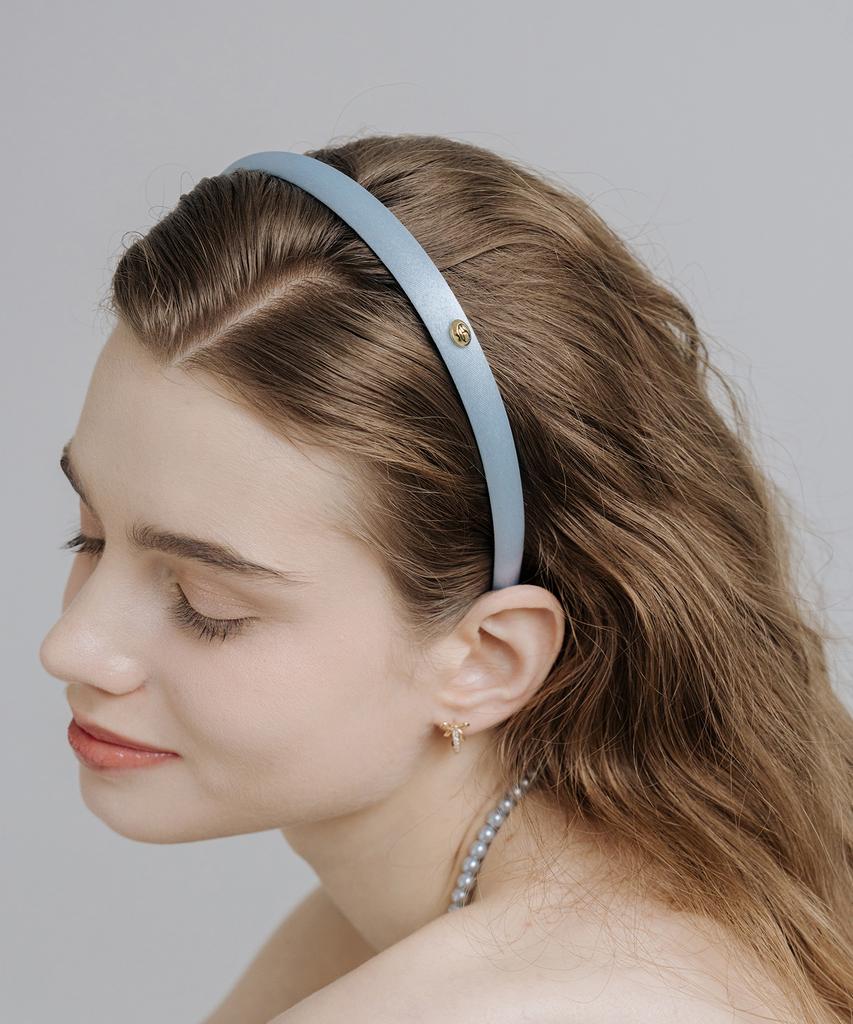 Has Hty023 Glossy Slim Blue Hairband