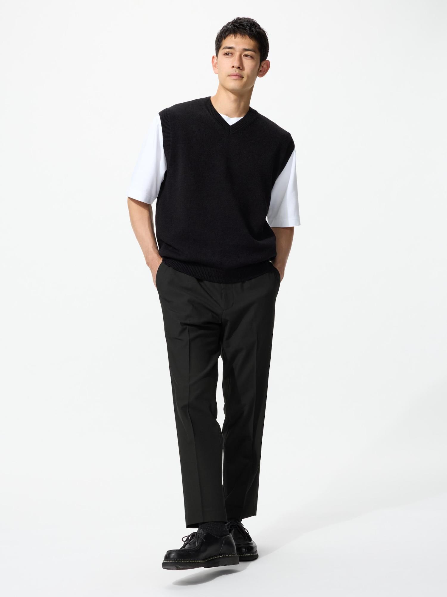 

Умные брюки Uniqlo длиной до щиколотки, длина штанины 64,5–70,5 см 09 BLACK/MEN L