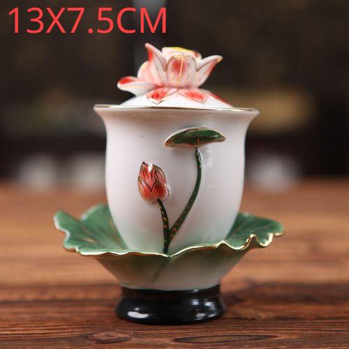 Chiński kreatywny ceramiczny kadzielnica, domowa kadzielnica ofiarna, wazon na kwiaty, talerz na owoce, filiżanka, dekoracja zestawu buddyjskiego