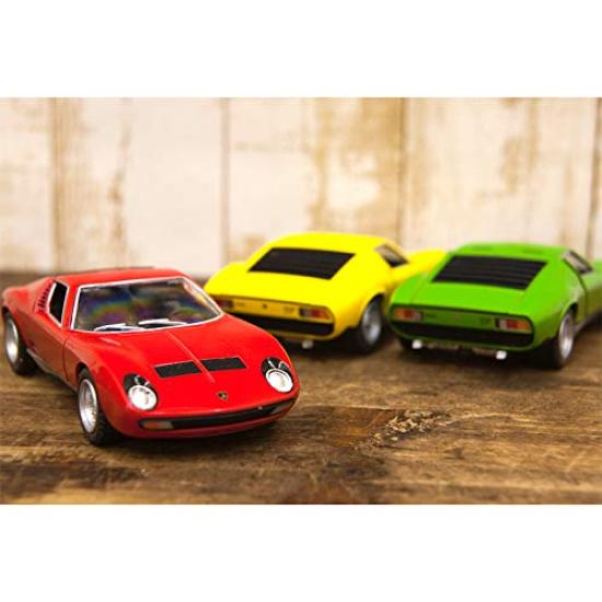 1971 Lamborghini P400 Diecast Car American Car Lamborghini Coupe Pullback Toy Car Vintage Car Sports Car Interior American Goods Miura/Green (1/34