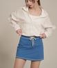 Iteoneolmomeonteu Twin Stitch Mini Skirt _ Blue