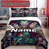 3pcs Duvet Cover Set (1*Duvet Cover + 2*Pillowcase, Without Core), Custom Name Batman Pattern Bedding Set, Home Bedroom Decor Gift