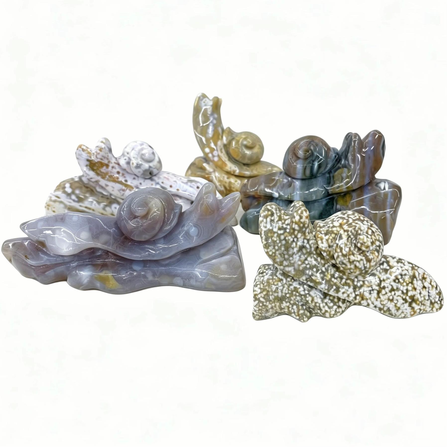 Natural Crystal Ocean Jasper Shark Carving Ornament Hand Carved Sculpture Home Decor Healing Crystal Crafts (as the picture,One Size)