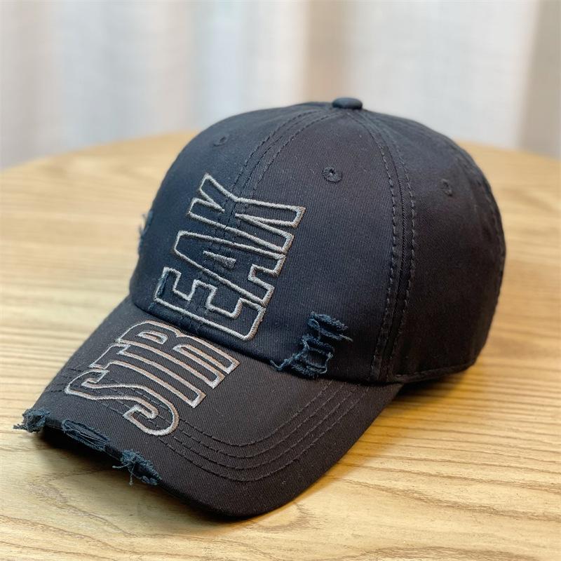 

Шляпа Женская Весна и Осень Корейский Стиль Модная Вышитая Буквами Бейсболка Модная Повседневная Бейсболка Мужская Уличная Хип-Хоп Шляпа Молодой Человек 54-60 Adjustable