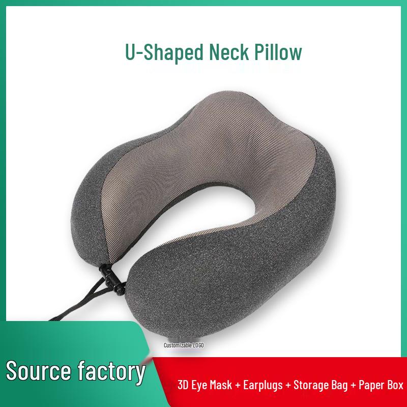 Customizable Memory Foam U-Shaped Travel Neck Pillow
