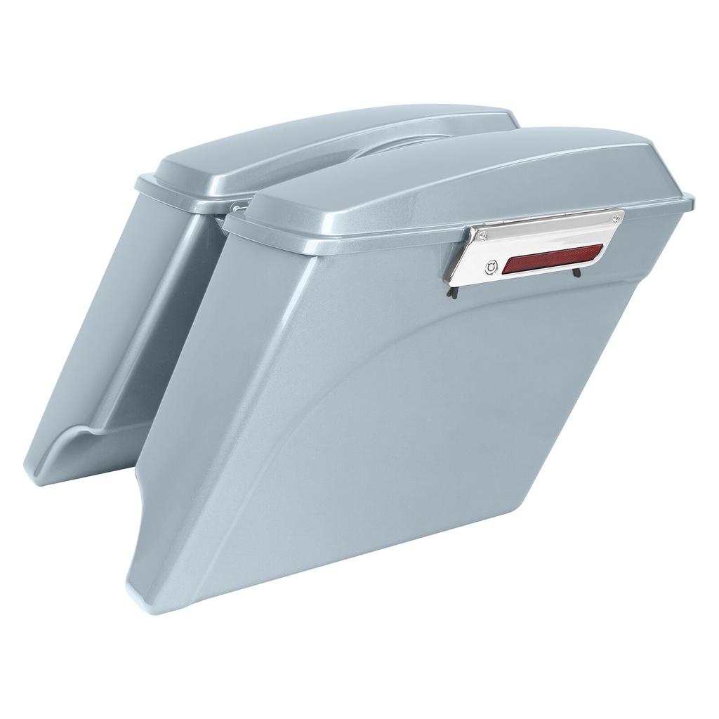 Motorcycle 5" Stretched Extended Saddlebags Bag For Harley Touring Road King Street Glide Electra Glide 1993-2013