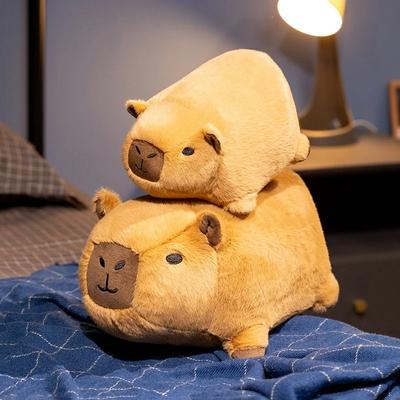24cm Soft Pillow Sofa Cushion Chubby Capybara Plush Toy Soft Stuffed Animal Capybara Plush Doll Kid Classic Gift
