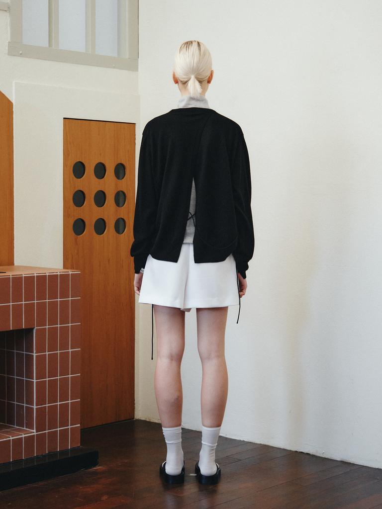 Reply Wool Back Slit Pullover_Black