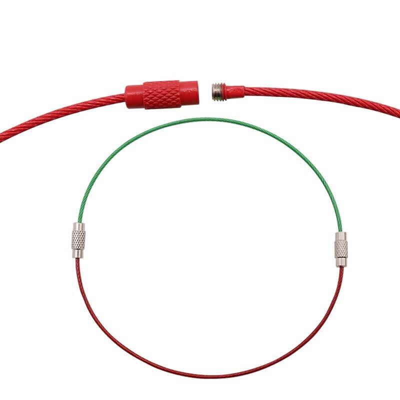 Homeglen Stainless Steel Wire Loop Keyrings (20 Pack)