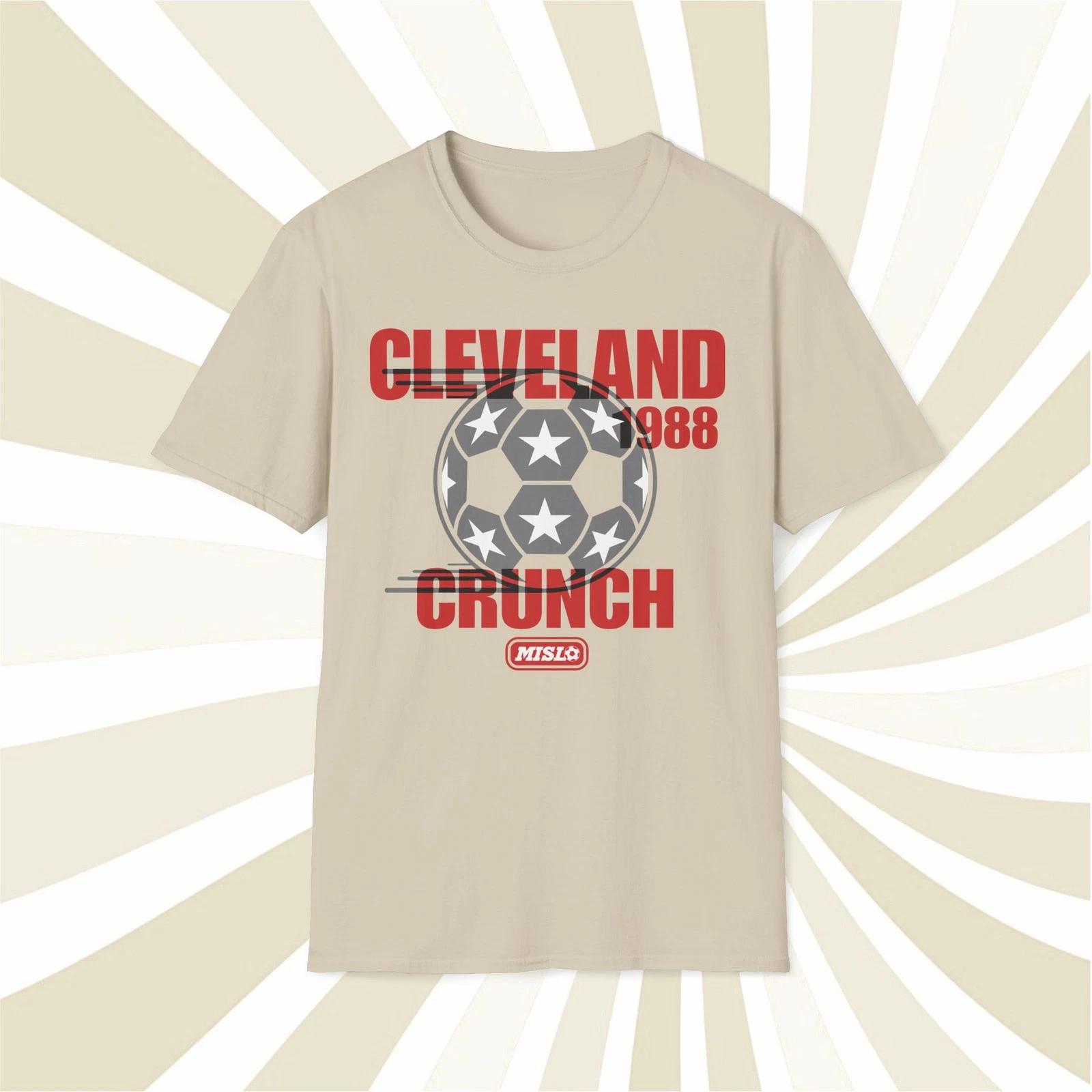 Men s and Women s T-shirts Cleveland Crunch 1988 MISL Vintage Offset Printed Soccer T-Shirt L
