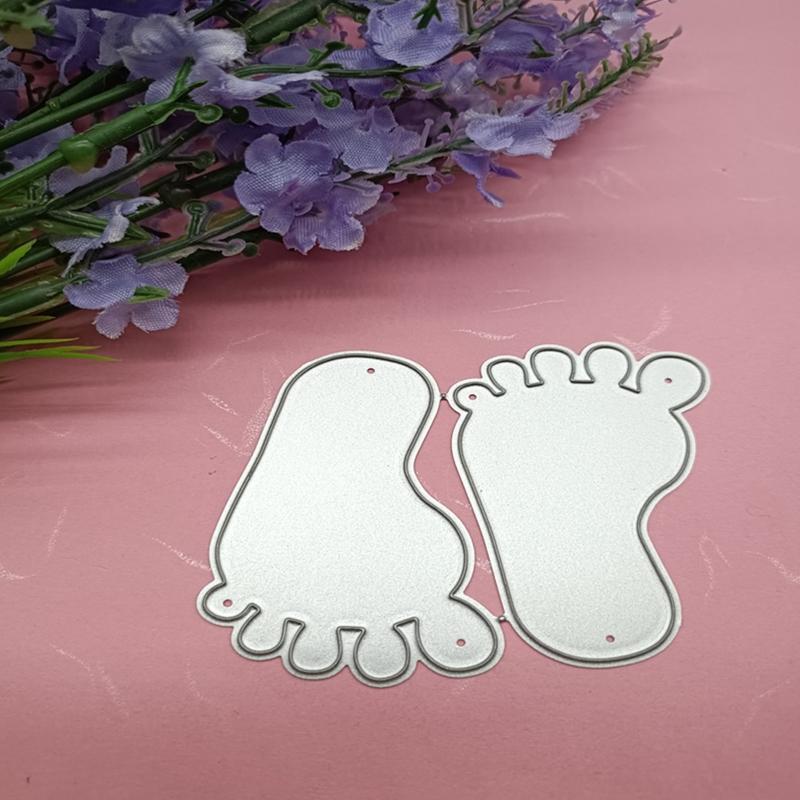 Art Cutting Dies Footprint Shape  Die Cuts Templates Embossing Stencils Tools for Card Making DIY Paper Fabric Crafts