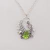 Peridot Gemstone Silver Partywear Pendant, 925 Sterling Silver Women Jewelry, August Birth-Stone Gift CP-42-1