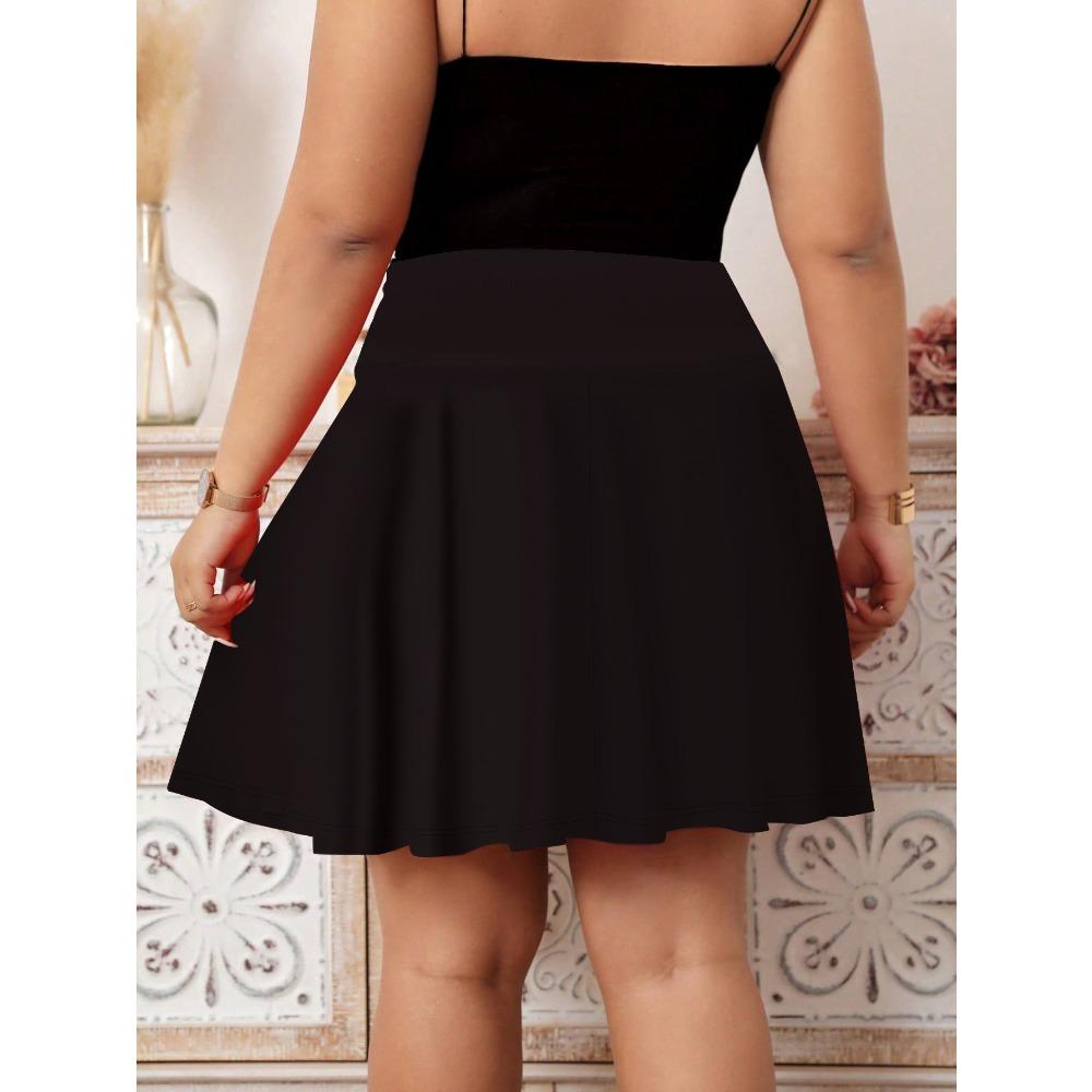 Plus Size Women's Sexy Pleated Sports Anti-Chafing Skirt, Workout Athletic Skirt