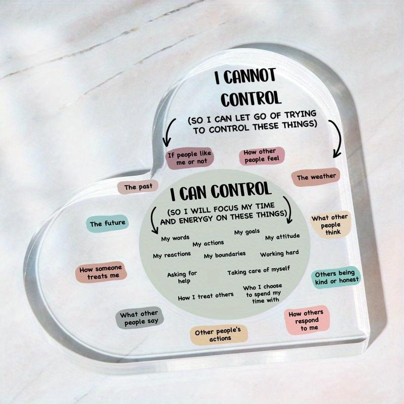 "Things I Can Control" Heart - Mental Health Decor for Therapy & Counseling Spaces