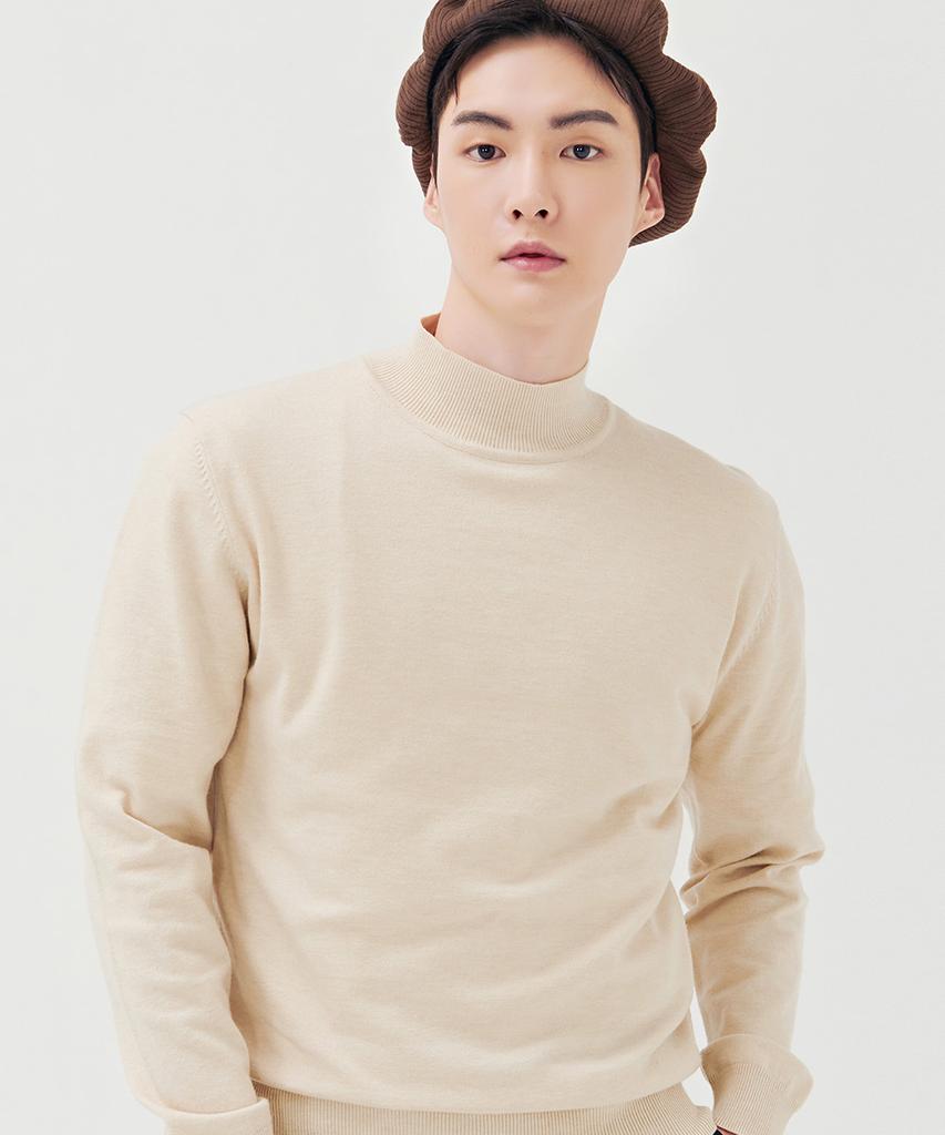 CHASECULT Men'S Basic Mock Neck Sweater-Bfzk5201D05