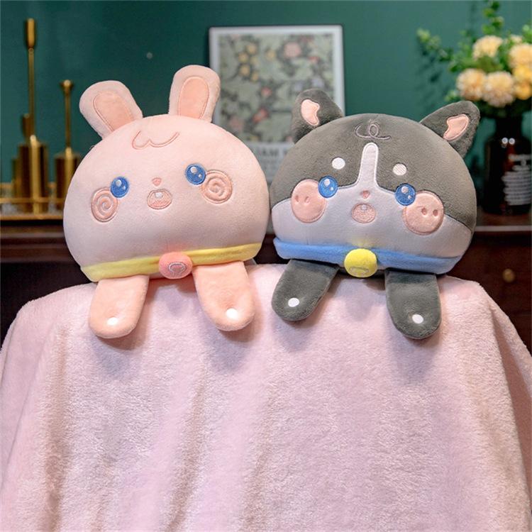 3D Cartoon Capybara Foldable Blanket Pillow for Office Nap and Air Conditioning