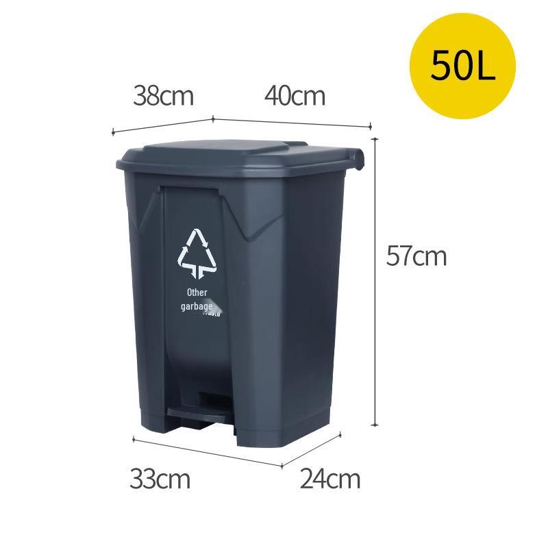 Large Foot-Pedal Trash Can with Lid for Commercial, Office, Outdoor, and Household Use