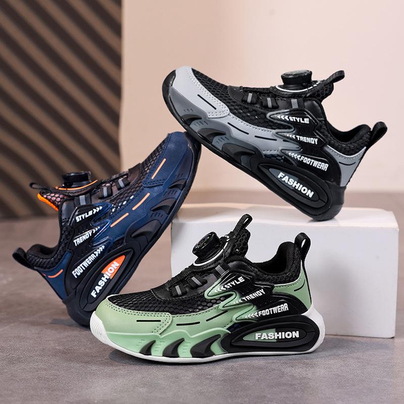 Boys' shoes2026New summer styles: breathable single-layer mesh shoes for children, suitable for older kids and students, with soft soles and non-slip