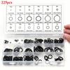 225-Piece O-Ring Assortment: Oil & Water-Resistant Rubber Seals for Automotive & Mechanical Use