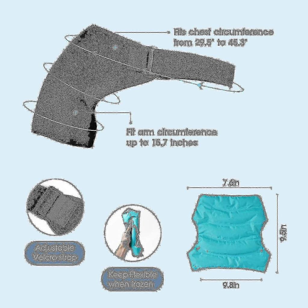 Shoulder Ice Pack Hot Pack - Reusable Cold & Heat Therapy Wrap for Rotator Cuff, Pain Relief Support for Men & Women, Shoulder Injury Recovery