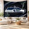Seattle Seahawks Wall Tapestry, Soft Fabric Wall Hanging, Decorative Backdrop For Bedroom Home Wall Art