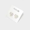 POSTLUDE [SILVER] CLEAR HEART SPARKLING Earrings