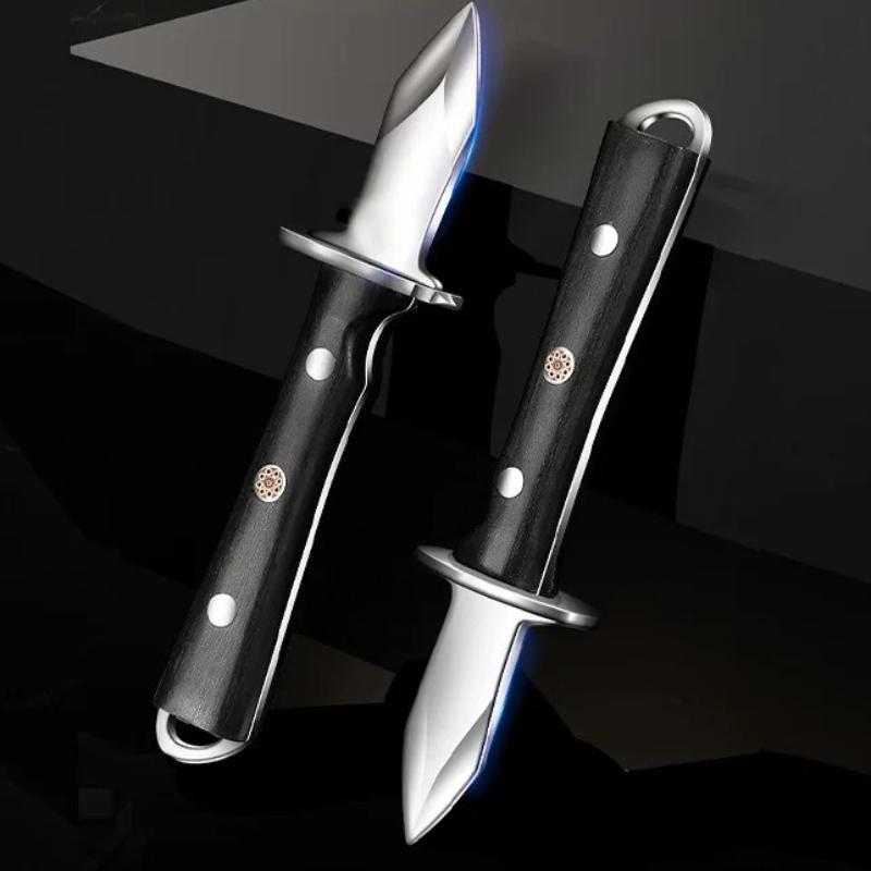 Style Black Color Wood Stainless Steel Oyster Knife Kitchen Tools Accessories Light Luxury Thickened Shell Opener Gadgets