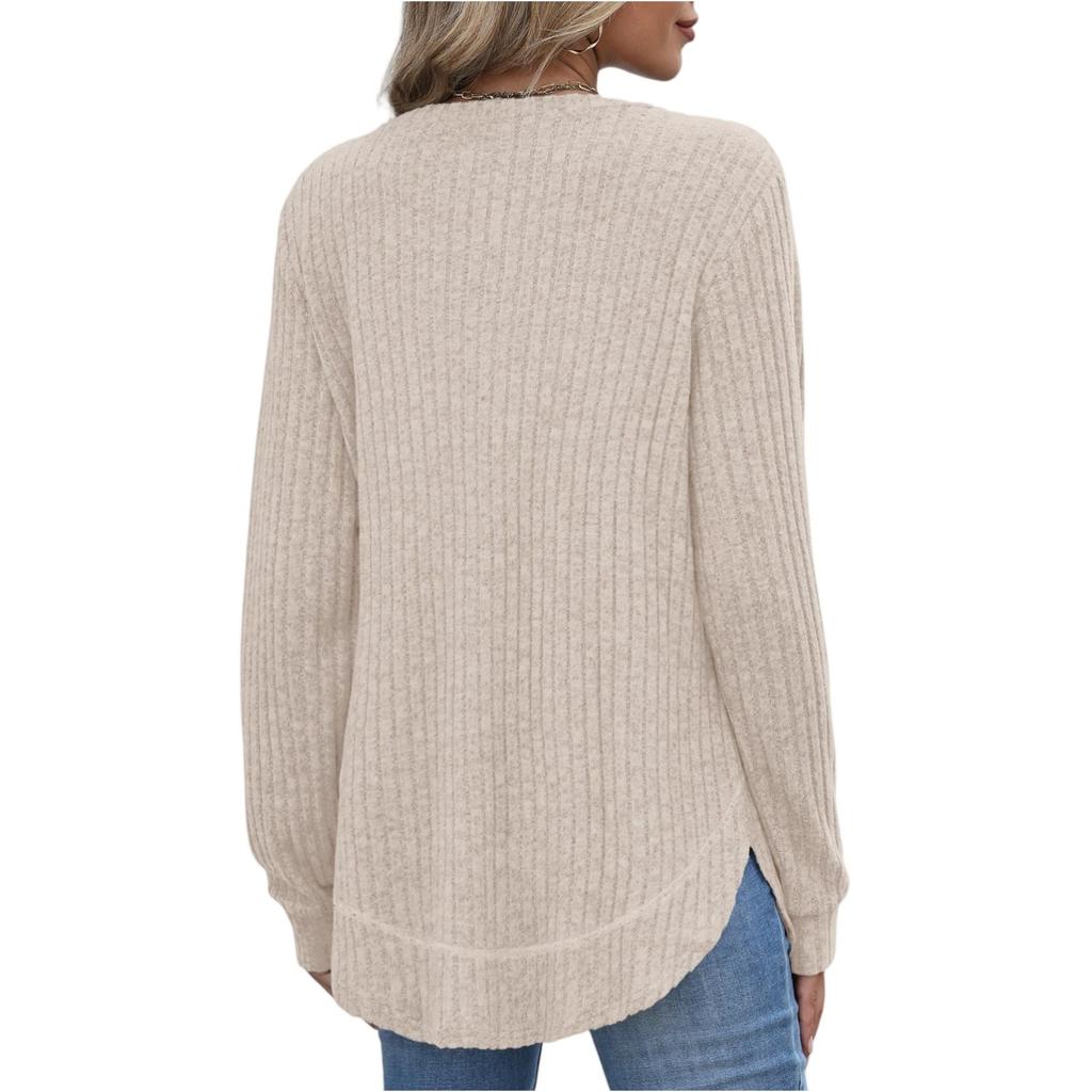 Women's Solid-color Fashionable Round-neck Top