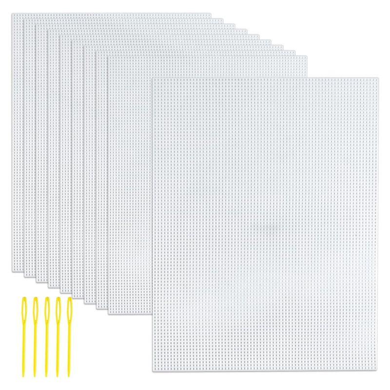 

A60Z7 Count Plastic Canvas Sheets, 10.2X13.2 Inch Plastic Mesh, Eye Mesh For Embroidery, Acrylic Yarn Crafting, Knitmay