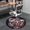 1pc Tiger Snake Design Chair Carpet for Office, Round Non Slip Durable Large Size Office Carpet, Suitable for Office