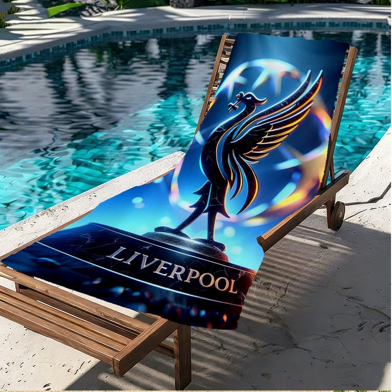 Liverpool F.C Print Beach Towel, Versatile Lightweight Absorbent Beach Towel for Pool Surf Yoga Bathroom, Perfect Birthday Holiday Gift