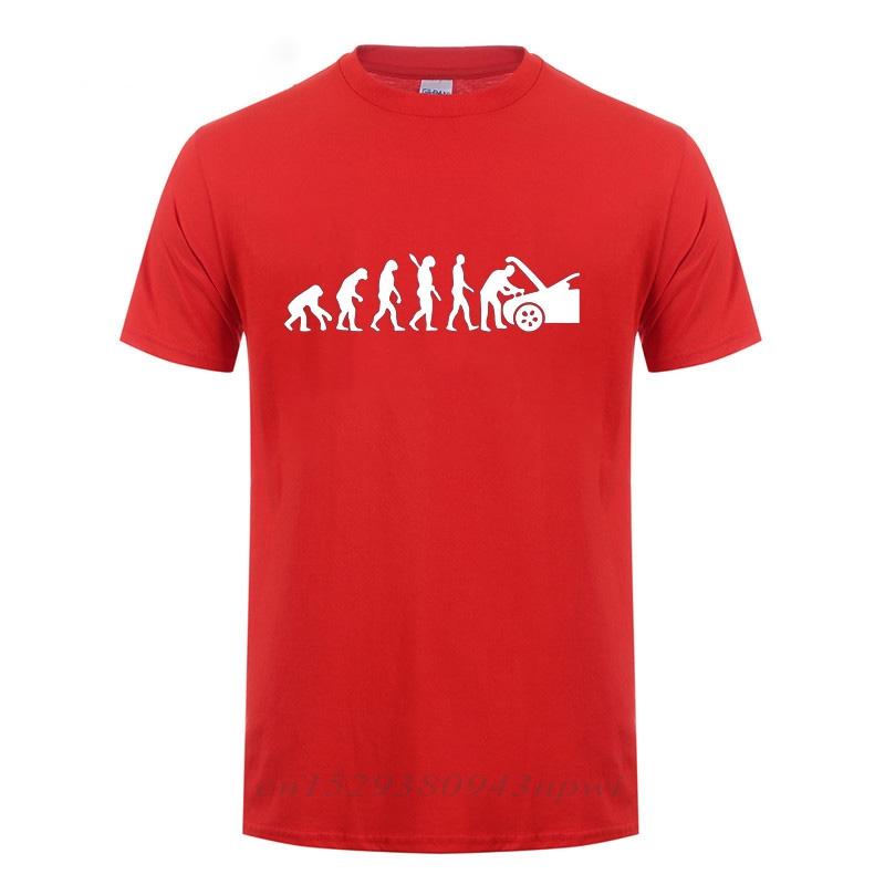 

Fathers Day Present Funny Birthday Gift For Dad Husband Boyfriend Men Evolution Auto Mechaniker Mechanic Car Cotton Tshirt S