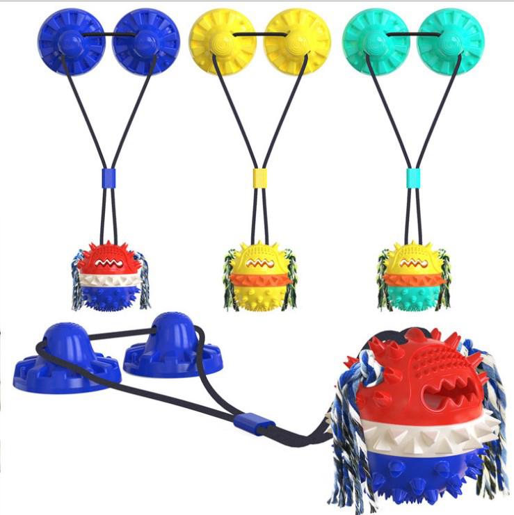 Customization Molar Funny Chew Food Toy Ball Durable Interactive Designer Suction Cup Pet Dog Toy
