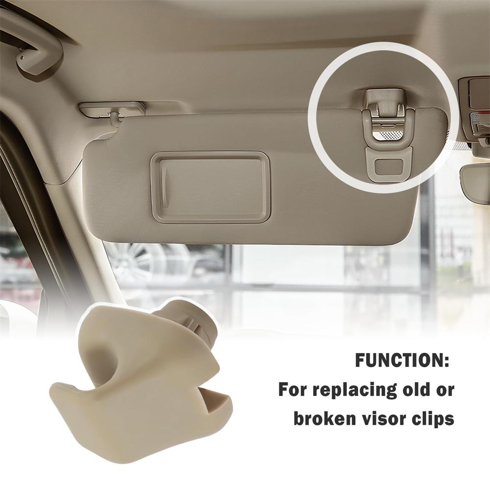 2x Beige Sun Visor Clips For Honda CR-V Civic Accord Odyssey Pilot 88217S01A01ZA