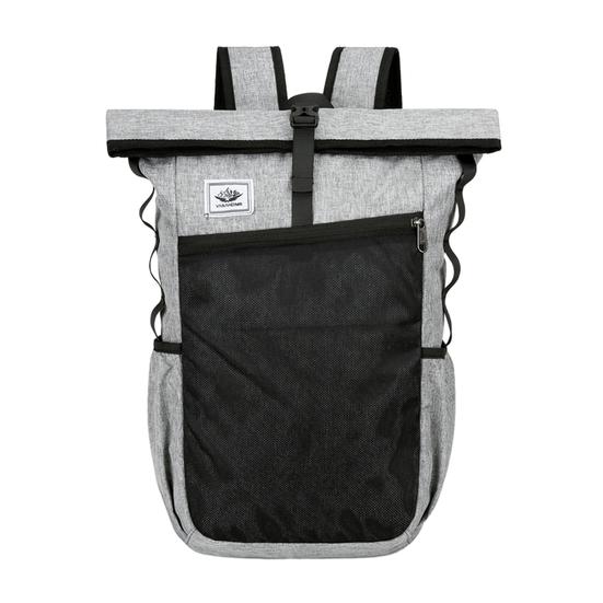 

Открытый складной рюкзак из ткани Оксфорд, водонепроницаемые регулируемые мягкие ремни, большая вместимость, подростковая повседневная школьная сумка, сумка для путешествий, кемпинга, рюкзак светло-серый