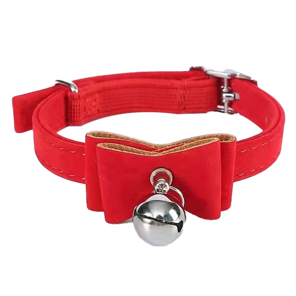 

Pet Bell Collar Replacement Solid Color Detachable Portable Decorative Adjustable Pets Bowknot Choker Accessories