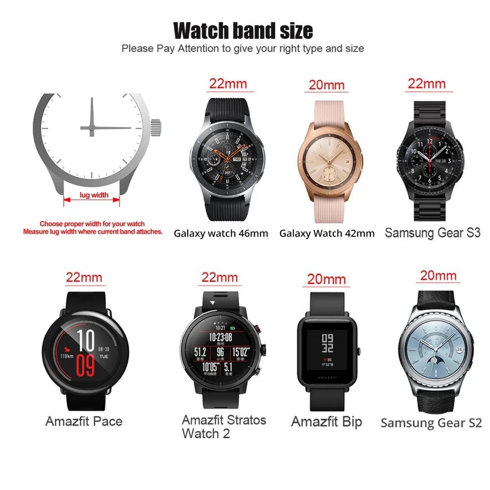 22mm 20mm Metal Strap for Samsung Galaxy Watch 7/6/5/4 Classic 47mm 43mm Huawei Watch 4/GT4-3 Pro Bracelet Wristband Amazfit GTR