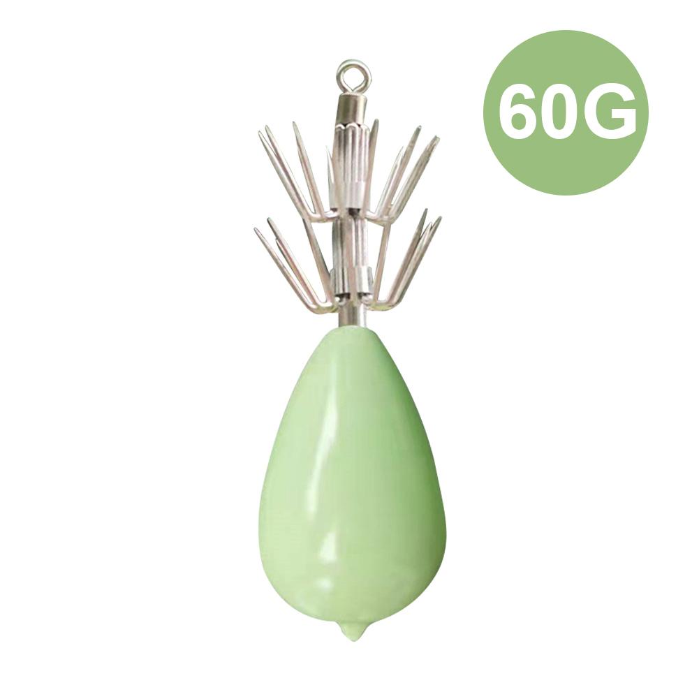 

Светящиеся кальмаровые джиги 6 см Флуоресцентная кальмаровая втулка Кальмаровая джига Светящаяся в темноте 60 г для ночной рыбалки пресноводная