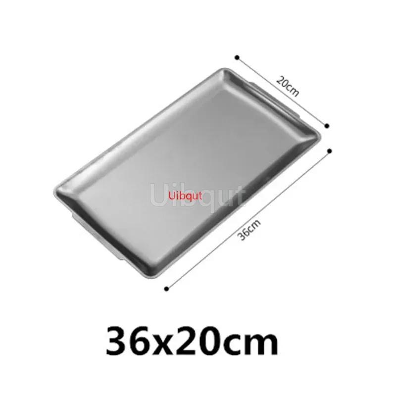 304 gold golden Stainless Steel Food Storage Trays BBQ Sushi Flat Dish Bread Pastry Baking Pan Kitchen Fruit Vegetable Plate