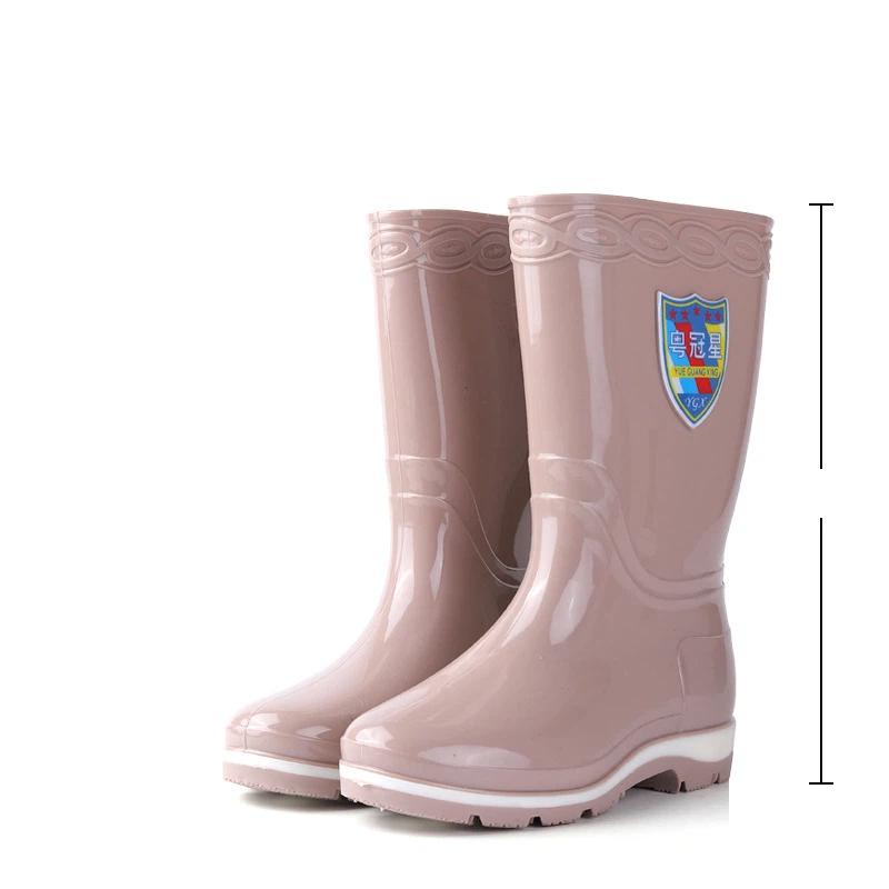 Damen Outdoor Anti-Rutsch und Wasserdicht Zwischensohle Regenstiefel