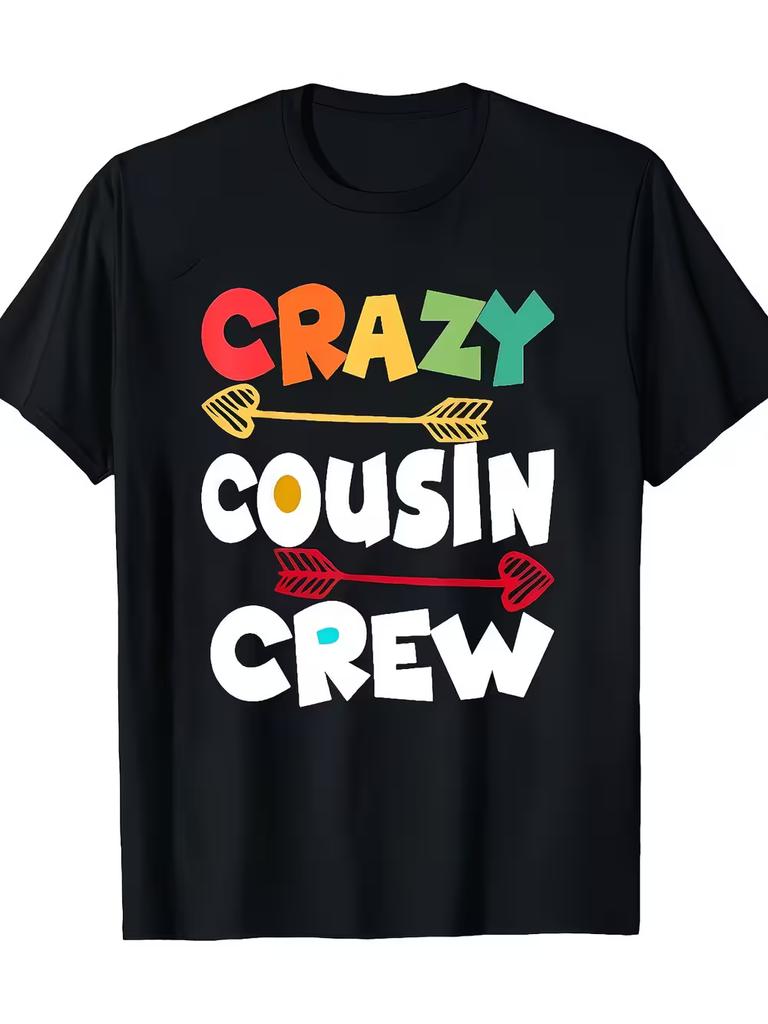 Crazy Cousin Team Laughing Matching Family Boys' Teen T-Shirt